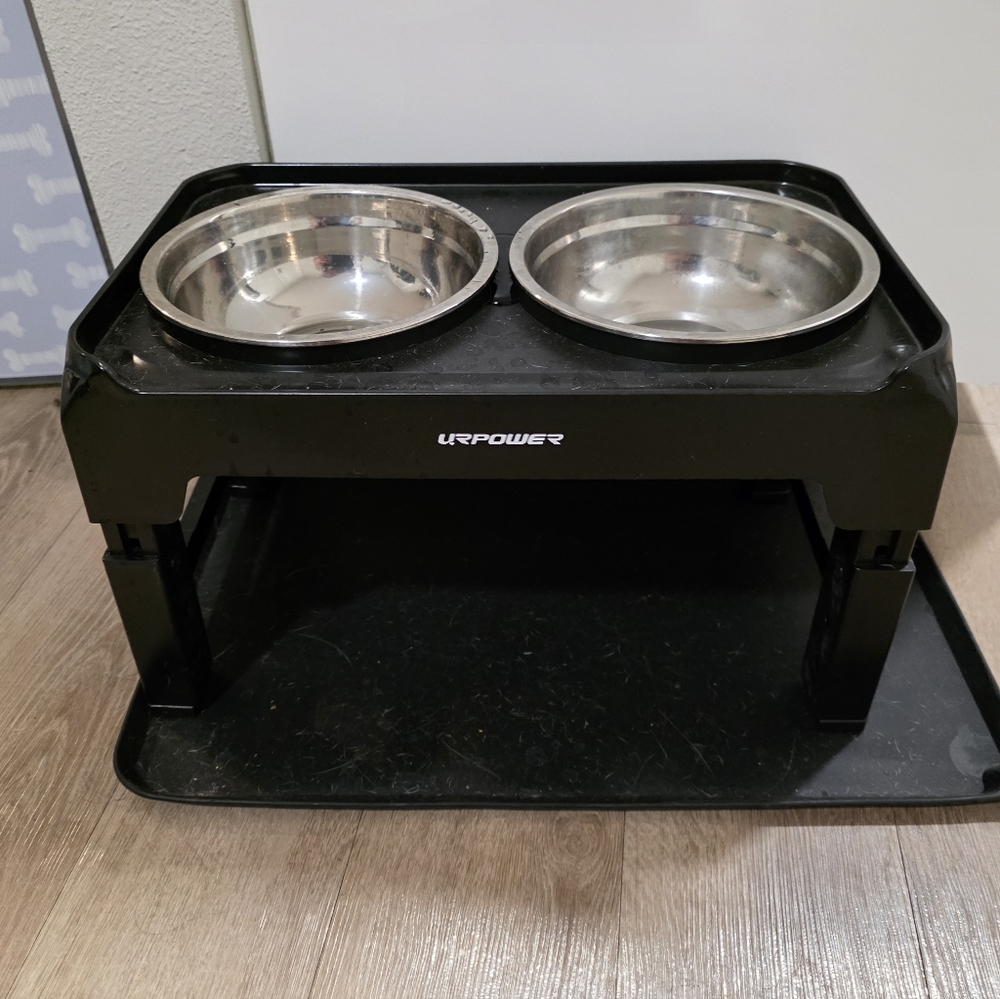 Black Elevated Dog Feeder